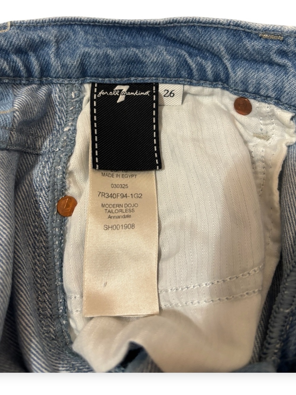 7 For All Mankind Modern Dojo High Rise Flare Jeans | Annandale | Size 26 - Picture 5 of 9